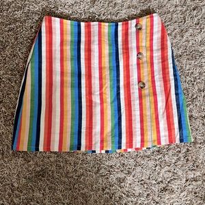 Bright striped skirt